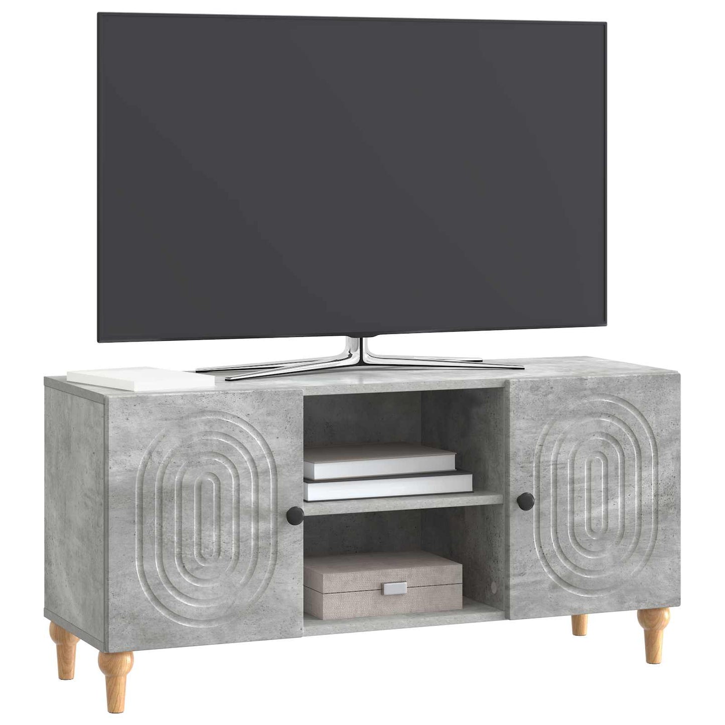TV szekrény Betonszürke 102 x 34,5 x 50 cm Szerelt Fa