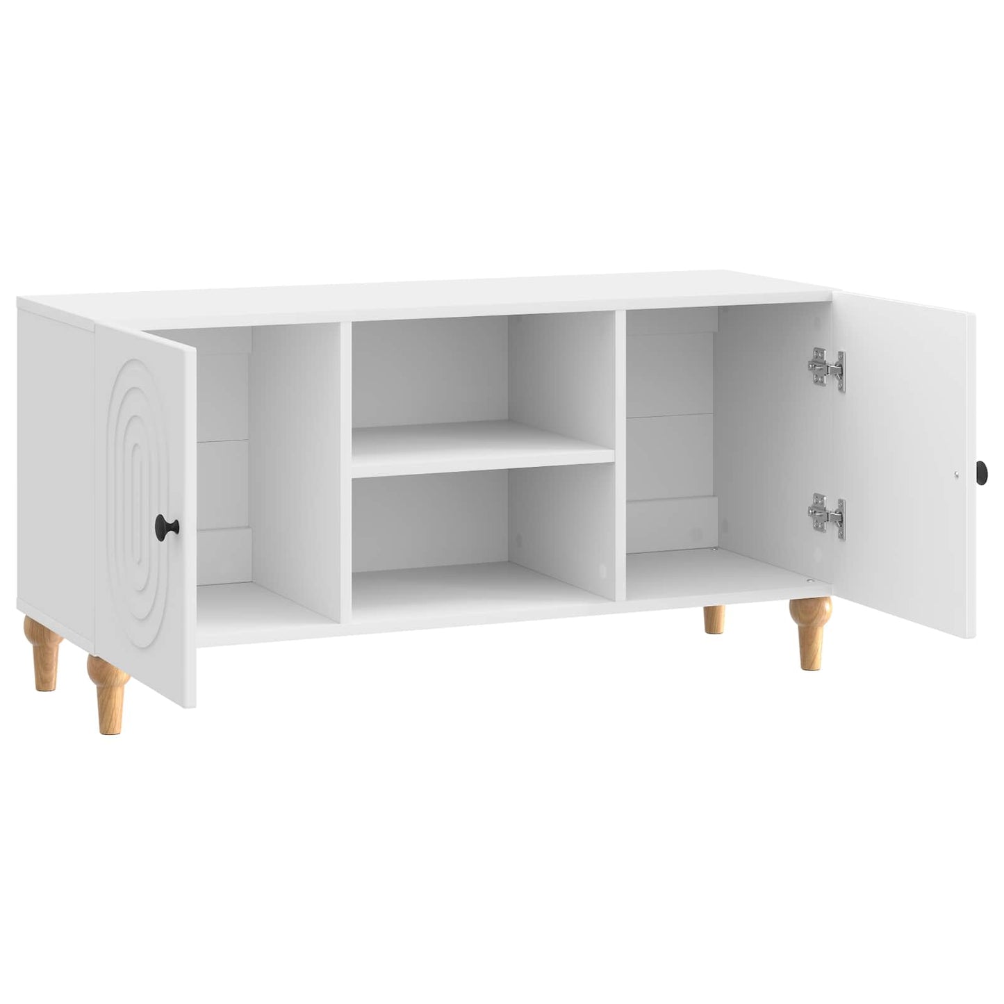 TV szekrény Magasfényű Fehér 102 x 34,5 x 50 cm Szerelt Fa