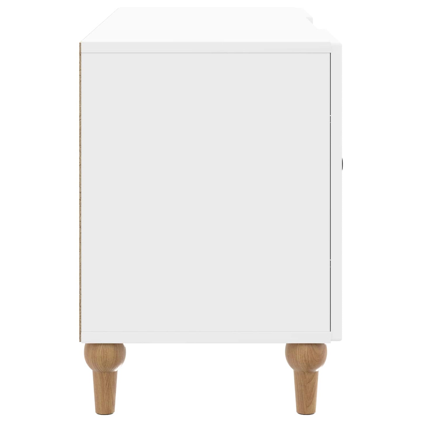 TV szekrény Magasfényű Fehér 102 x 34,5 x 50 cm Szerelt Fa