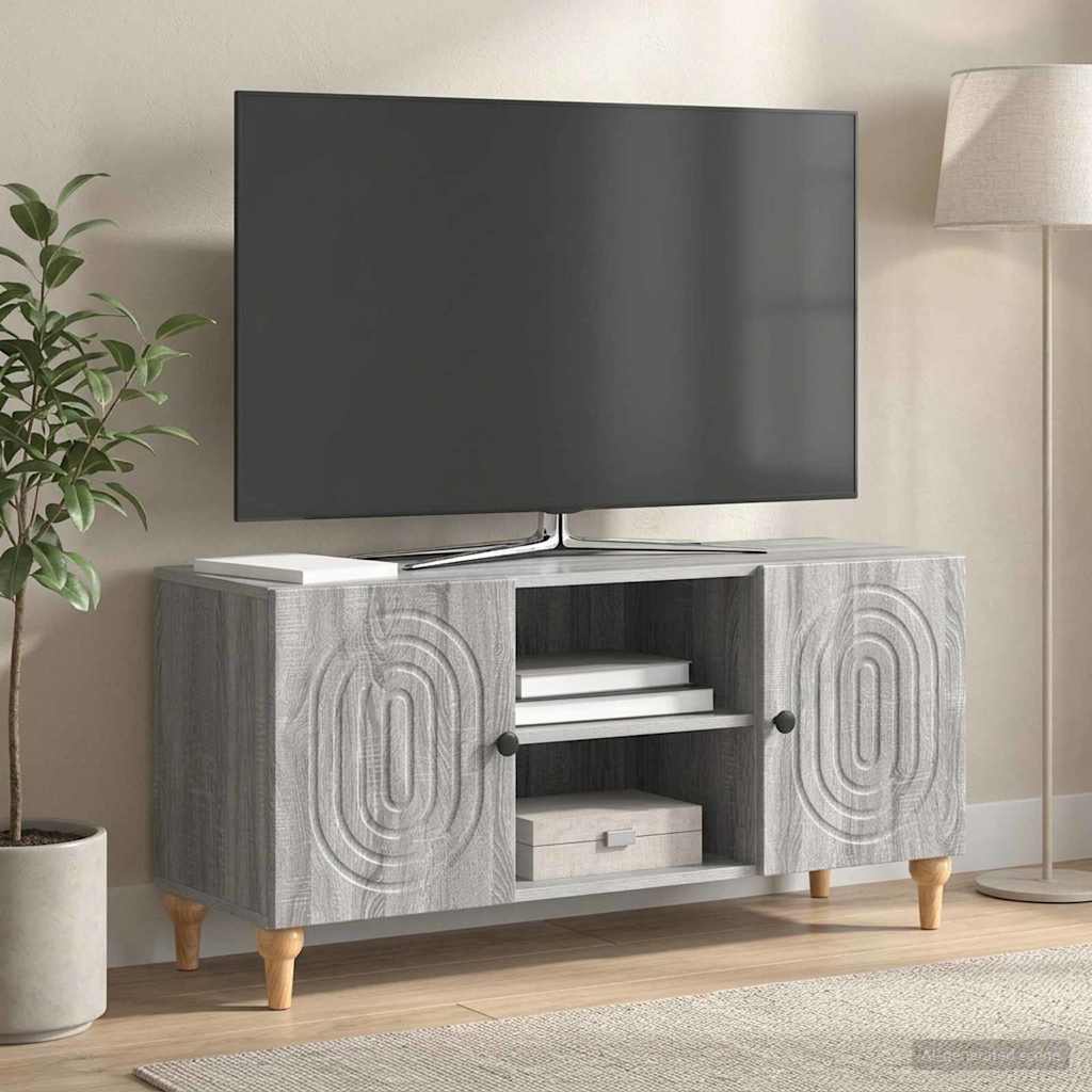 TV szekrény Szürke Sonoma 102 x 34,5 x 50 cm Szerelt Fa