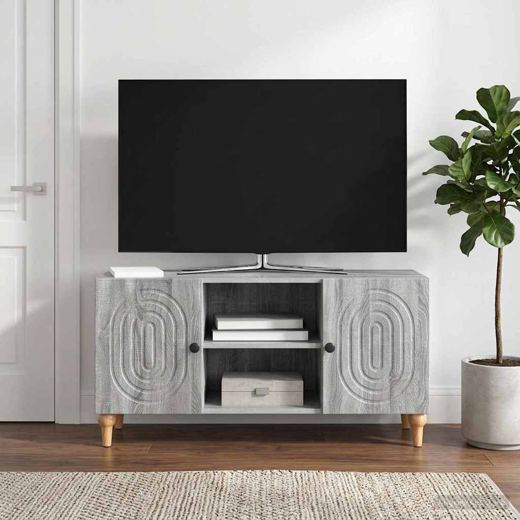TV szekrény Szürke Sonoma 102 x 34,5 x 50 cm Szerelt Fa