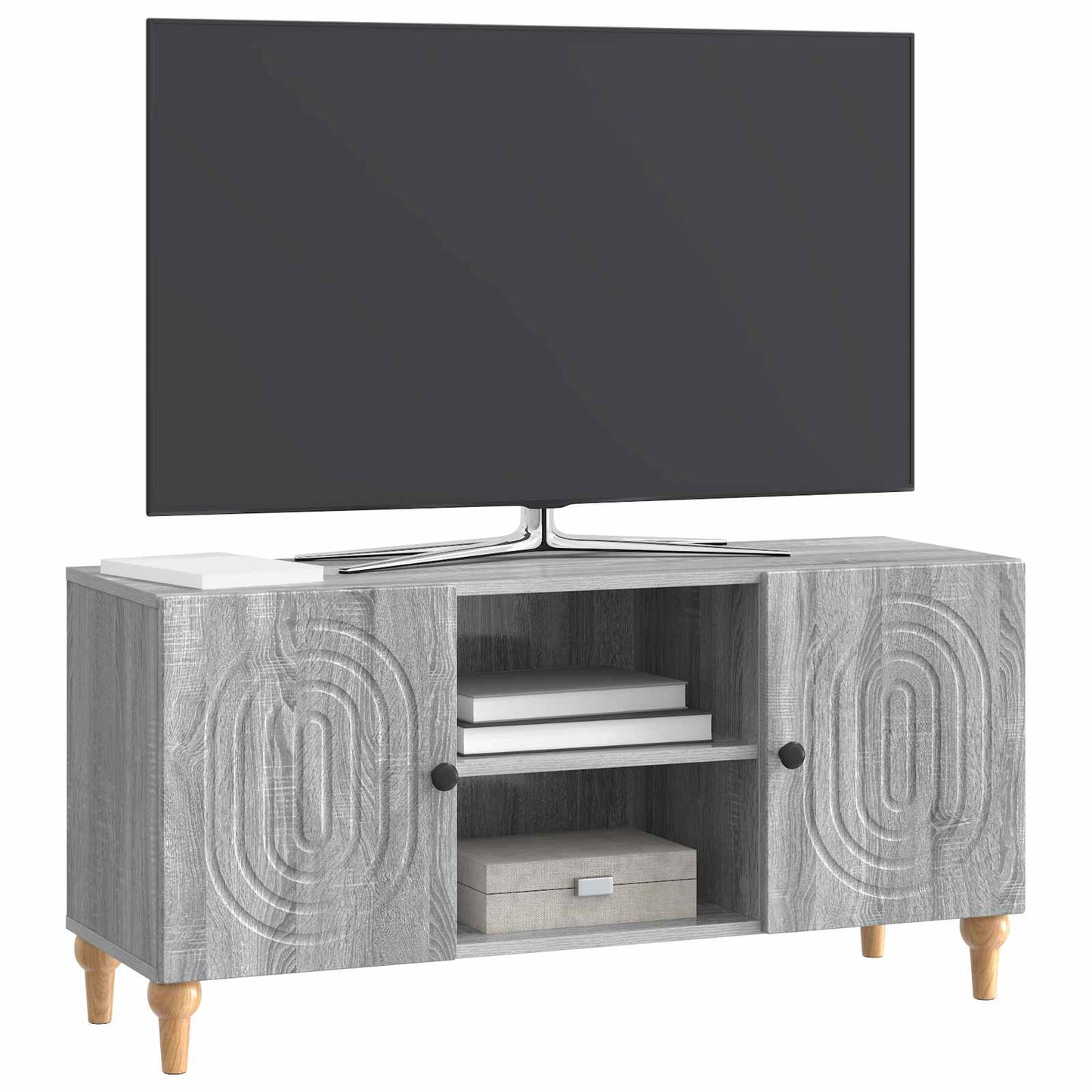 TV szekrény Szürke Sonoma 102 x 34,5 x 50 cm Szerelt Fa