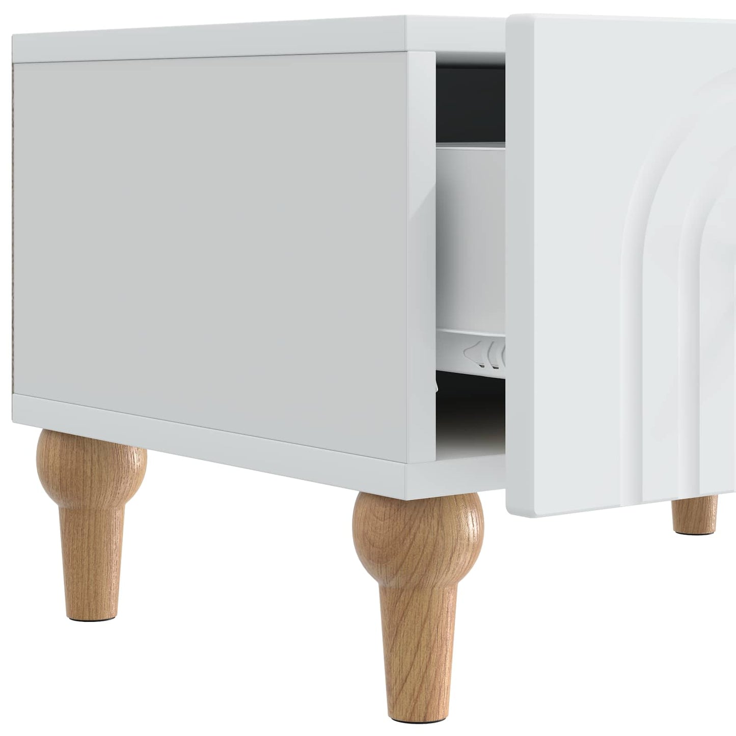 TV szekrény fiókkal Fehér 147 x 34,5 x 30 cm Szerelt Fa