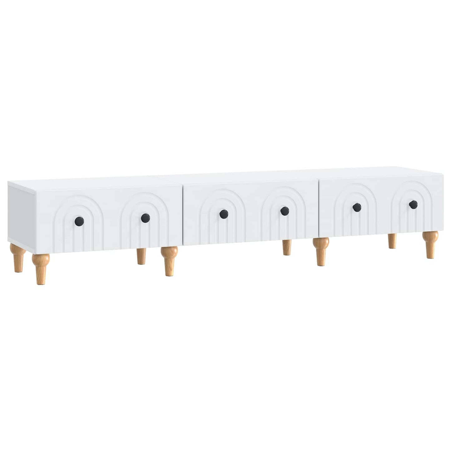 TV szekrény fiókkal Fehér 147 x 34,5 x 30 cm Szerelt Fa