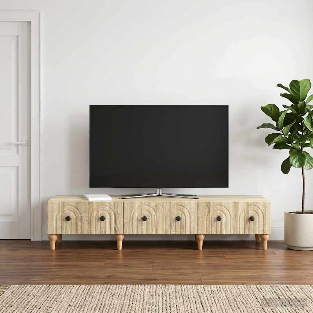 TV szekrény fiókkal Sonoma Tölgy 147 x 34,5 x 30 cm Szerelt Fa