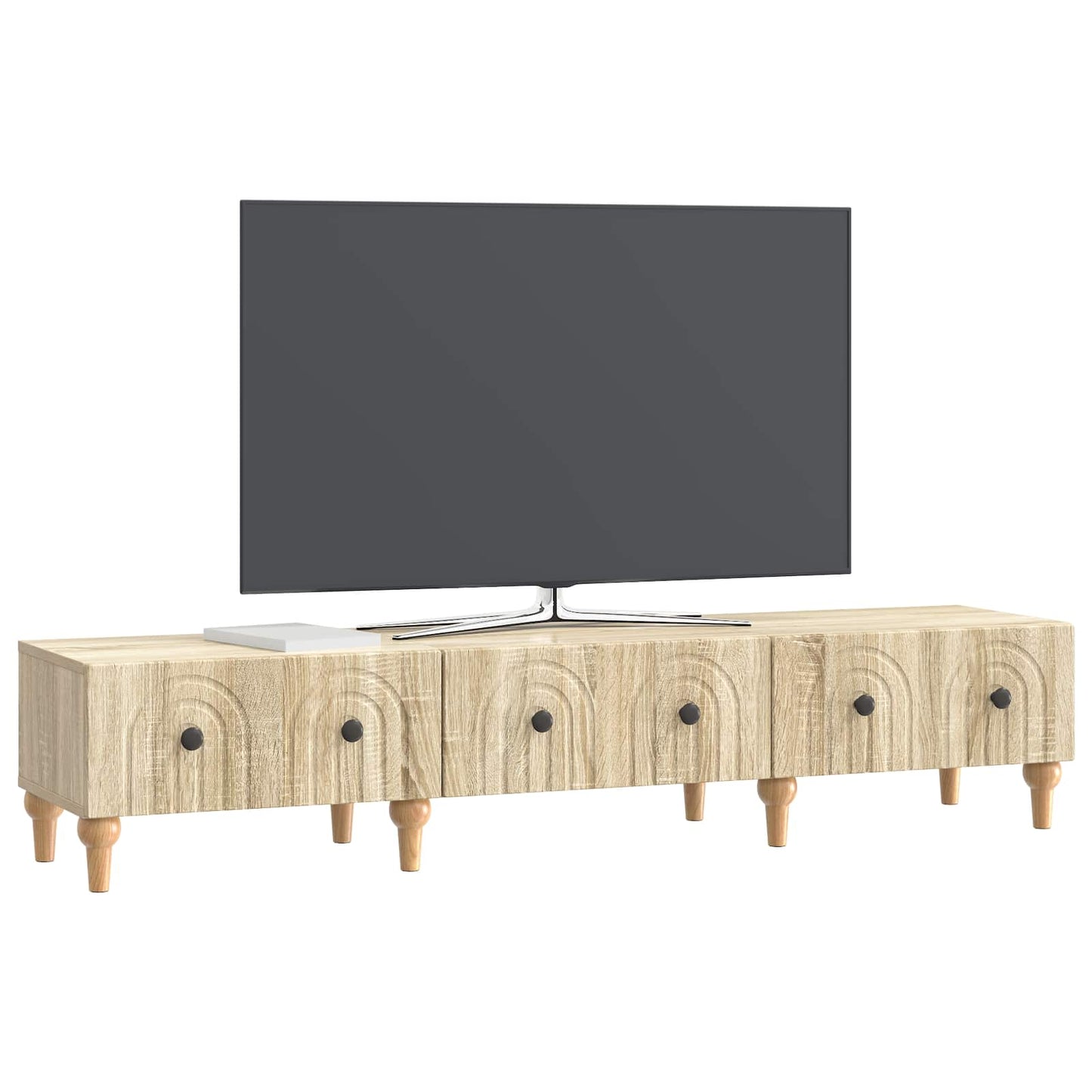 TV szekrény fiókkal Sonoma Tölgy 147 x 34,5 x 30 cm Szerelt Fa
