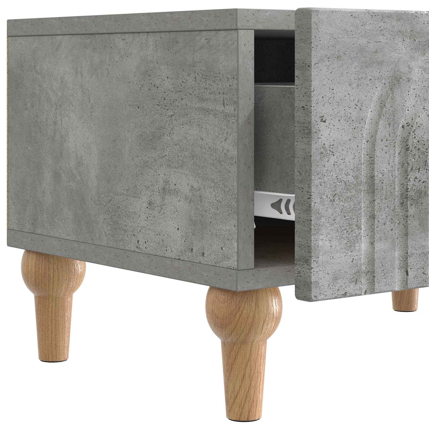 TV szekrény fiókkal Betonszürke 147 x 34,5 x 30 cm Szerelt Fa