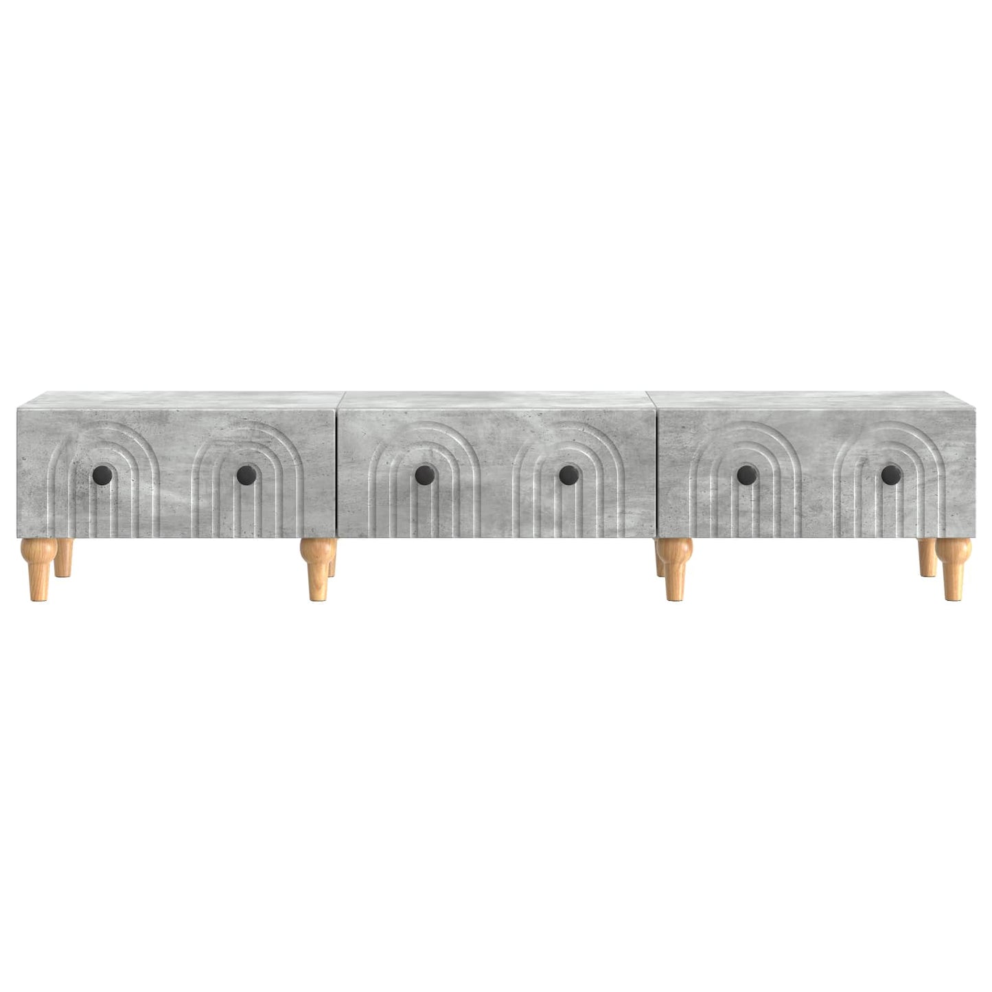 TV szekrény fiókkal Betonszürke 147 x 34,5 x 30 cm Szerelt Fa