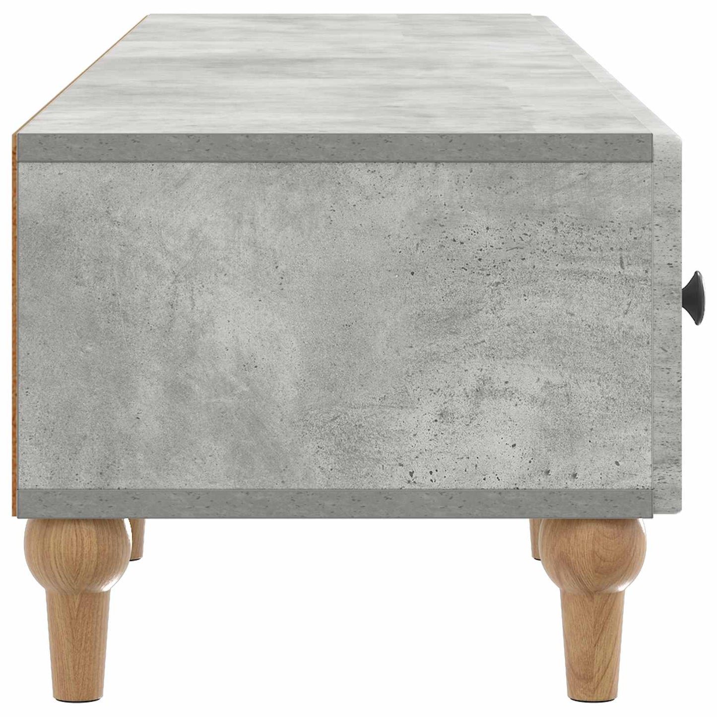 TV szekrény fiókkal Betonszürke 147 x 34,5 x 30 cm Szerelt Fa