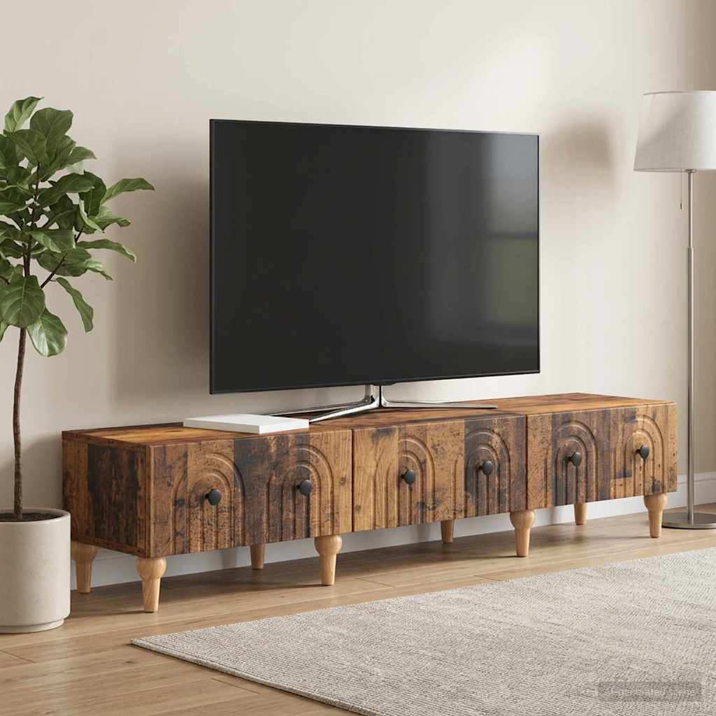 TV szekrény fiókkal Antik Fa 147 x 34,5 x 30 cm Szerelt Fa