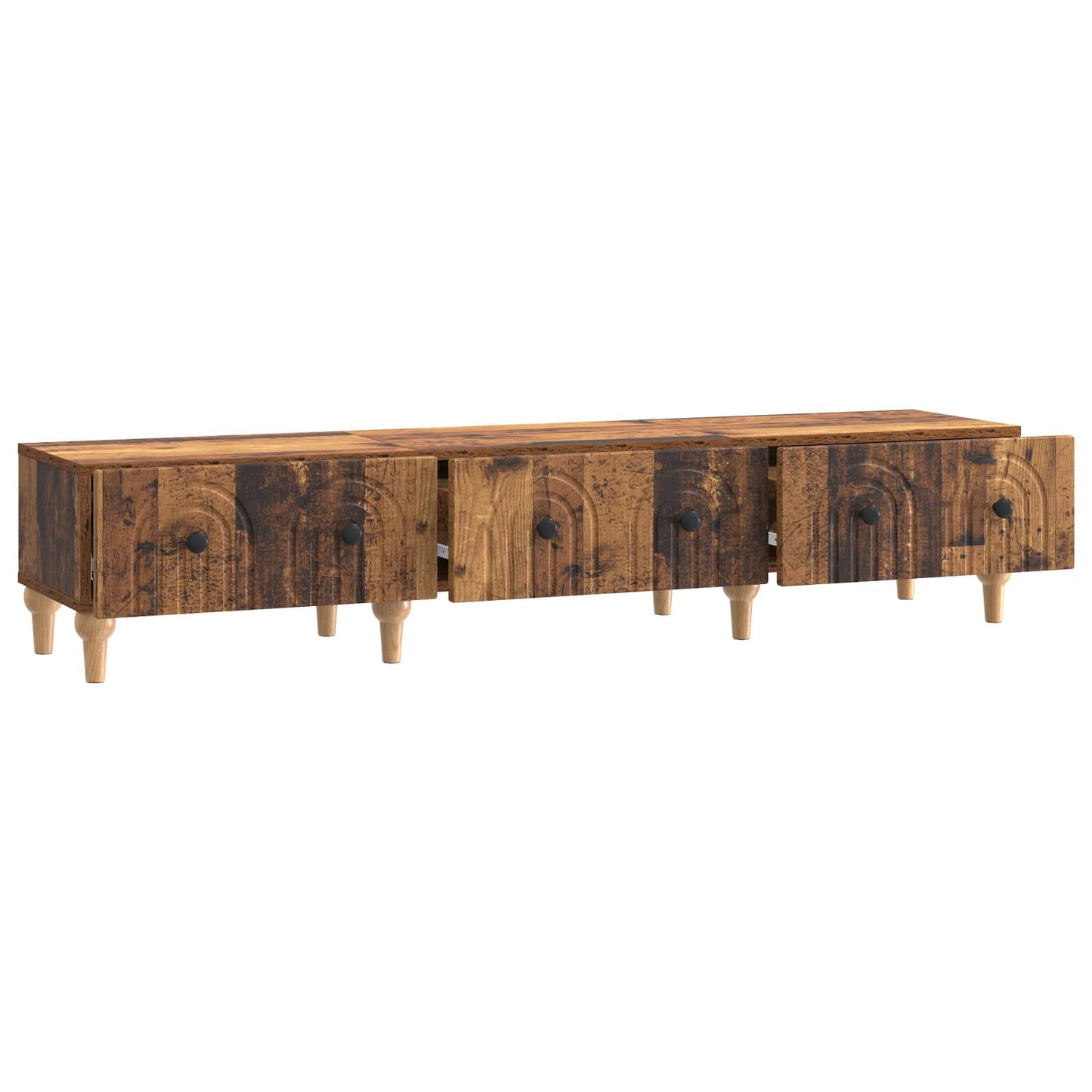 TV szekrény fiókkal Antik Fa 147 x 34,5 x 30 cm Szerelt Fa