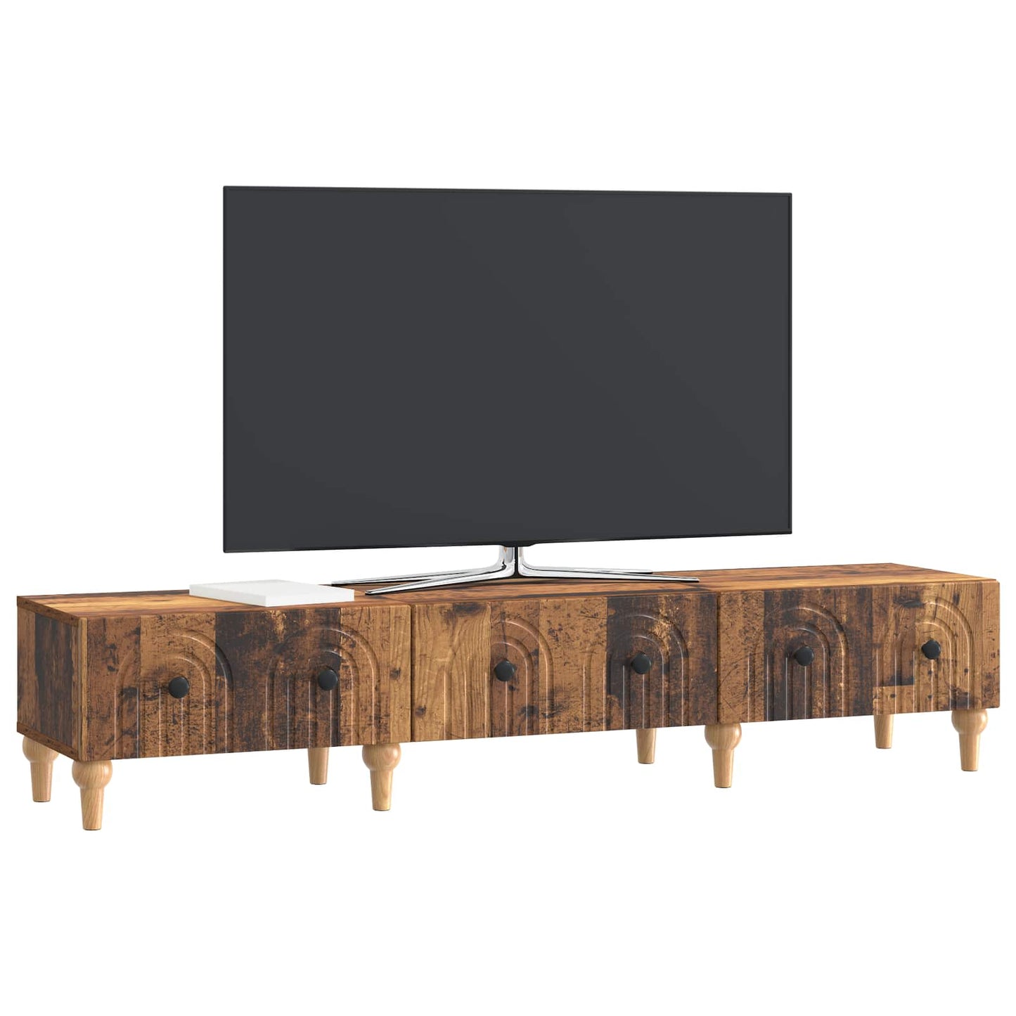 TV szekrény fiókkal Antik Fa 147 x 34,5 x 30 cm Szerelt Fa
