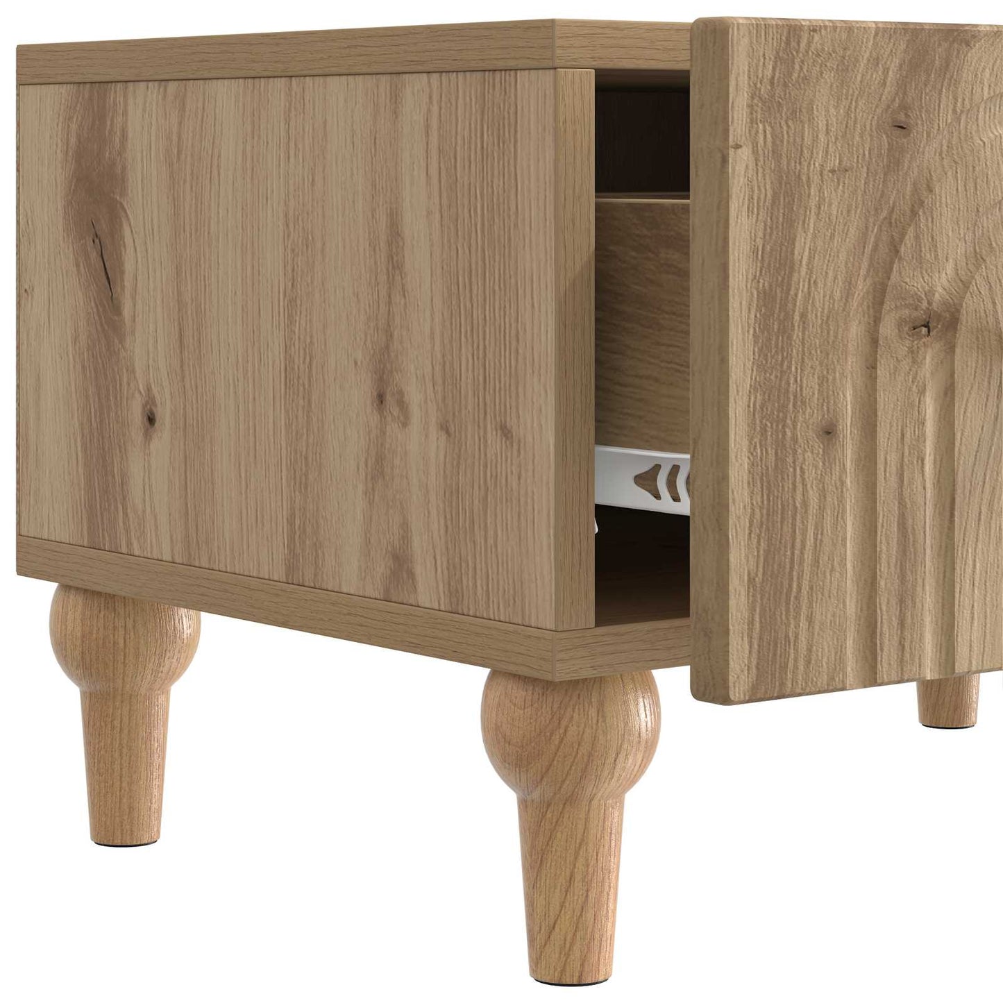 TV szekrény 147 x 34,5 x 30 cm Kézműves Tölgy Szerelt Fa