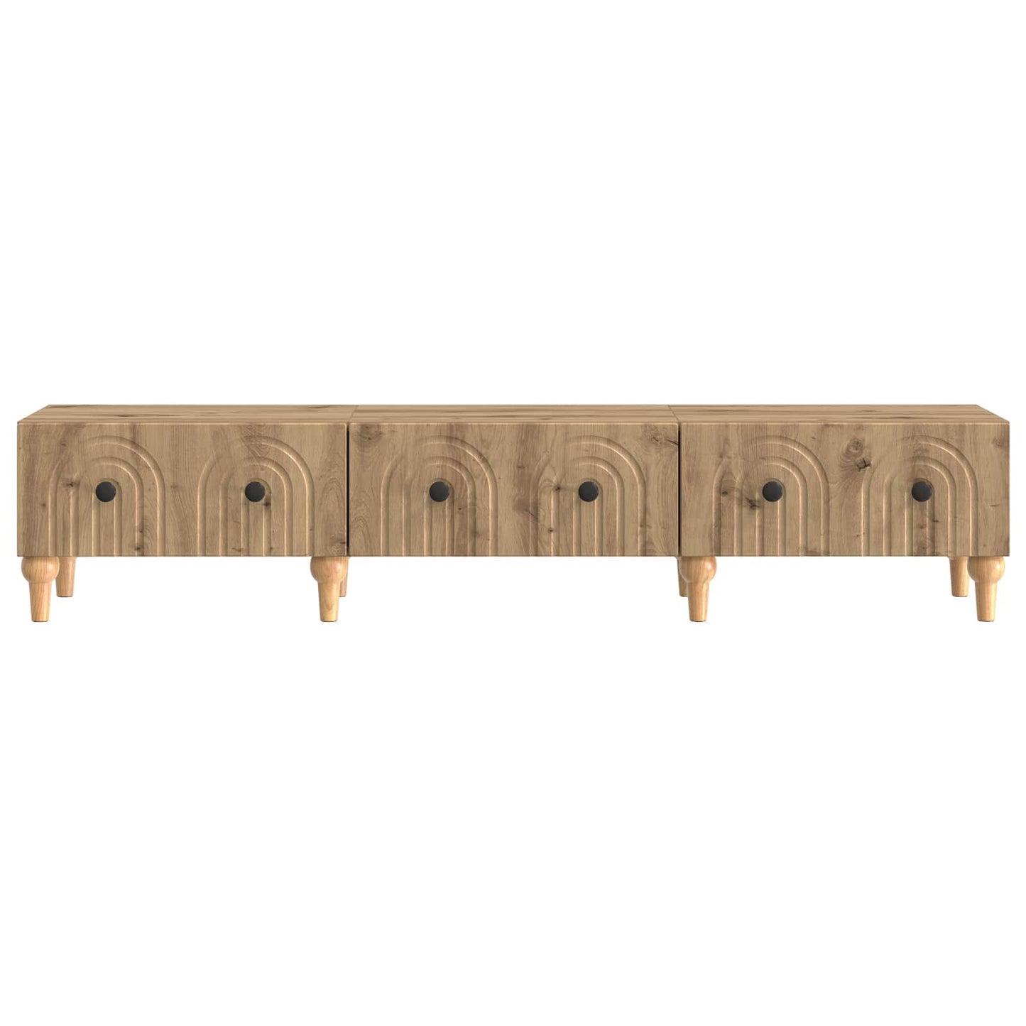 TV szekrény 147 x 34,5 x 30 cm Kézműves Tölgy Szerelt Fa
