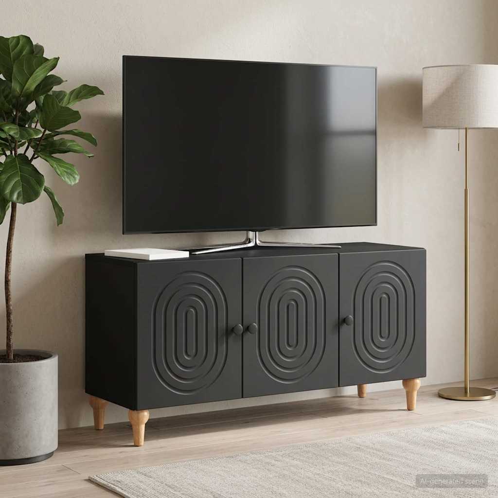 TV szekrény Fekete 99 x 34,5 x 50 cm Szerelt Fa