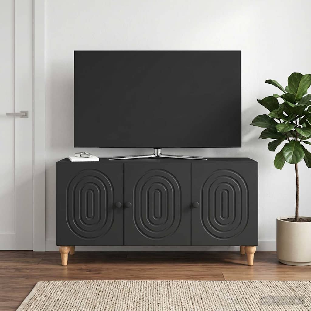 TV szekrény Fekete 99 x 34,5 x 50 cm Szerelt Fa