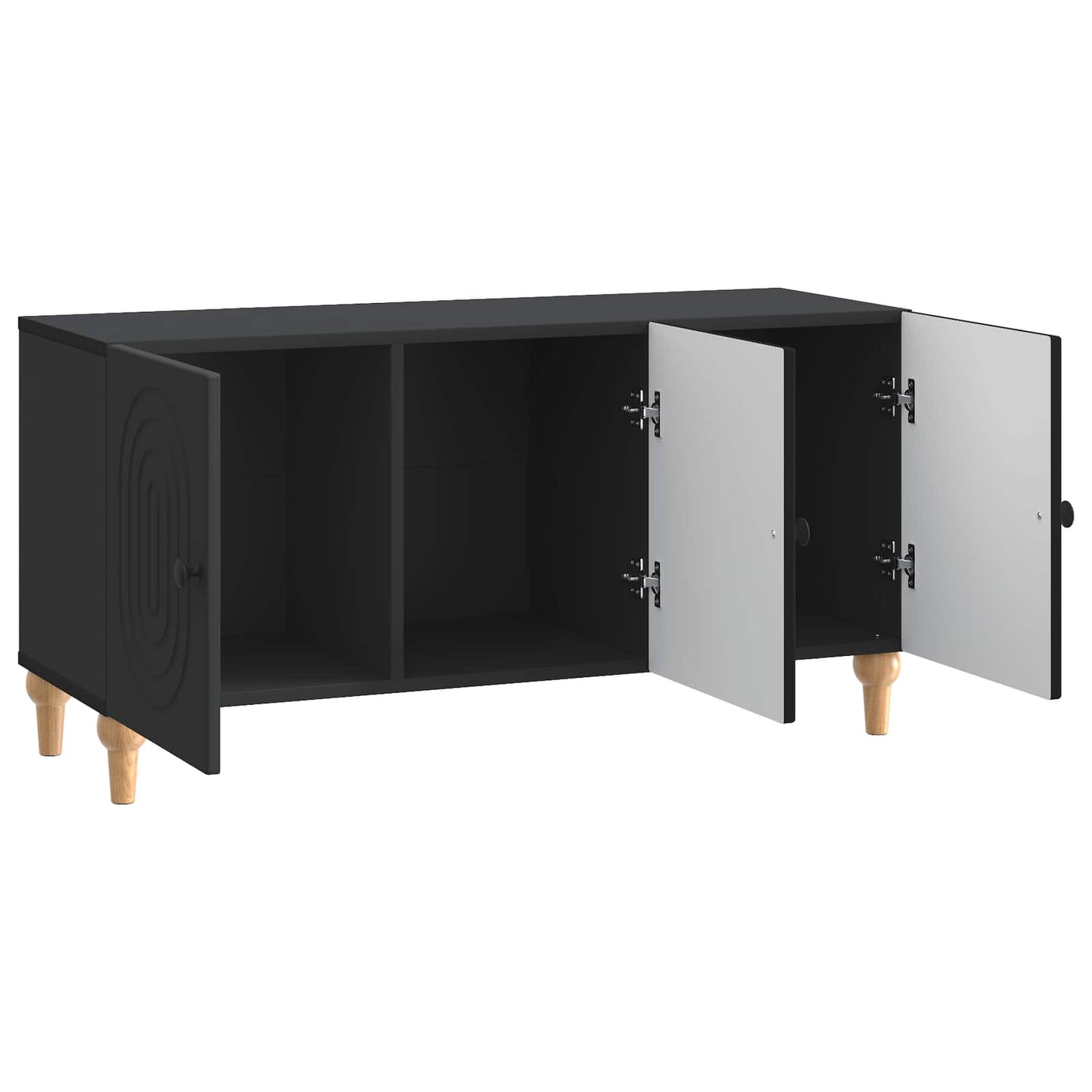 TV szekrény Fekete 99 x 34,5 x 50 cm Szerelt Fa
