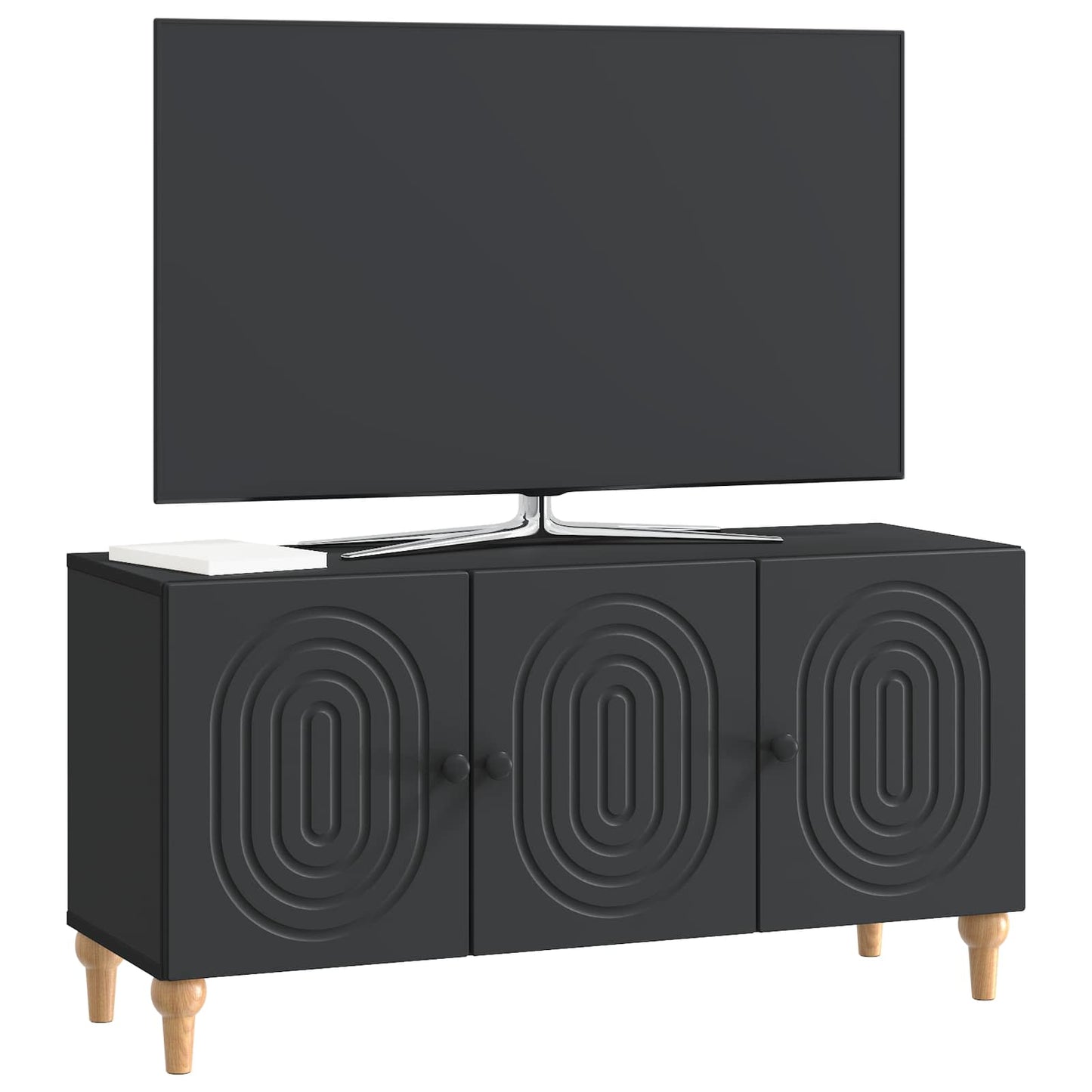 TV szekrény Fekete 99 x 34,5 x 50 cm Szerelt Fa