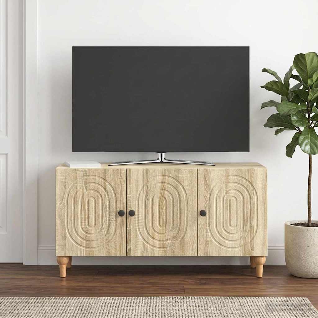 TV szekrény Sonoma Tölgy 99 x 34,5 x 50 cm Szerelt Fa