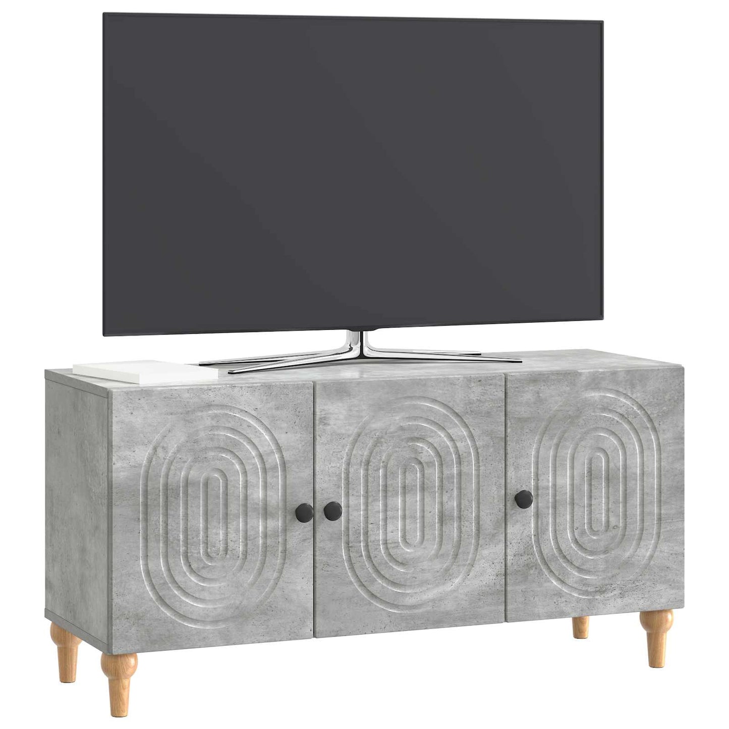 TV szekrény Betonszürke 99 x 34,5 x 50 cm Szerelt Fa