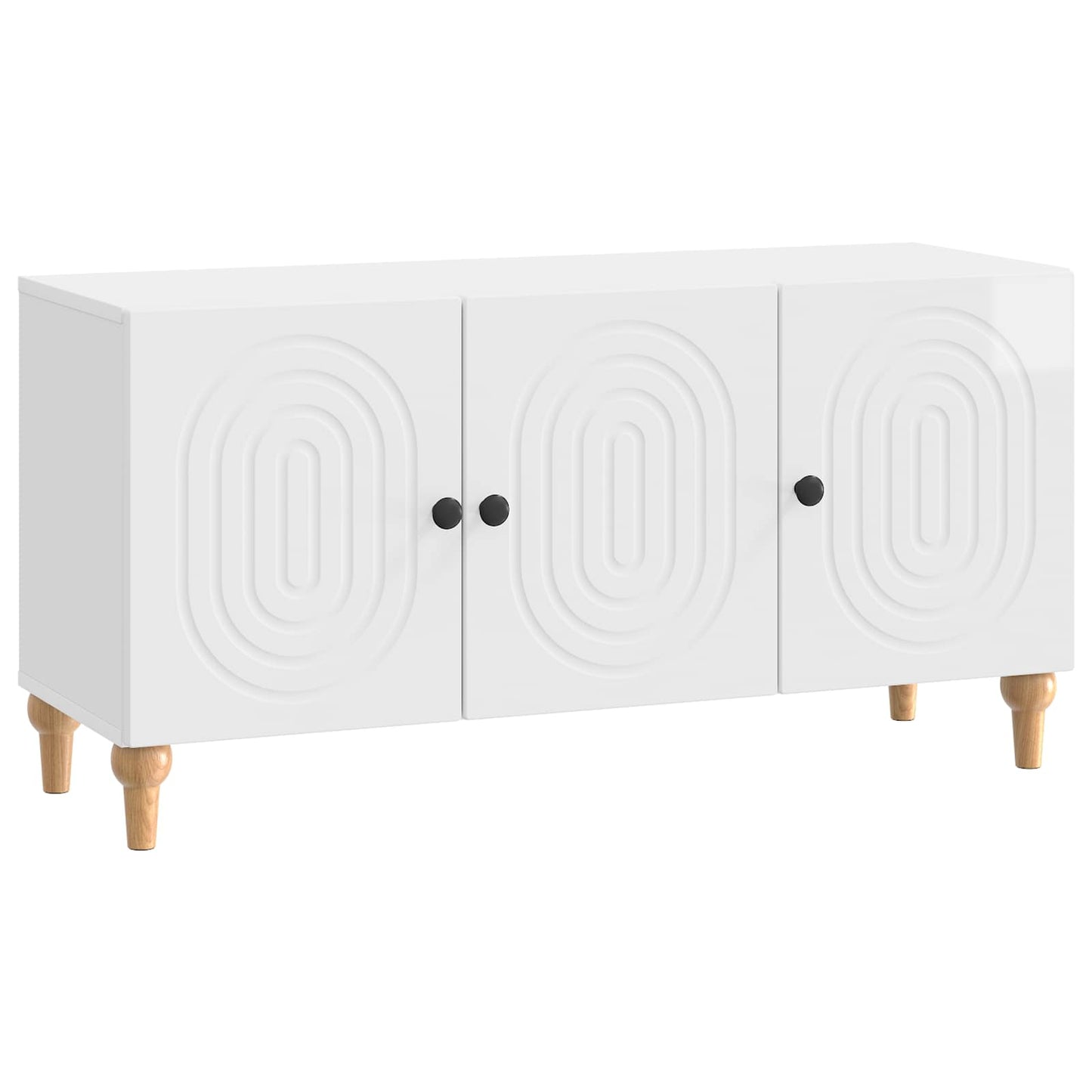 TV szekrény Magasfényű Fehér 99 x 34,5 x 50 cm Szerelt Fa