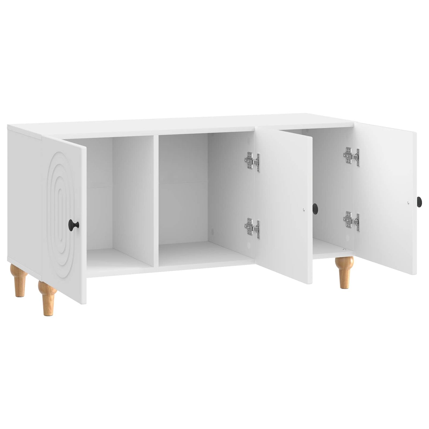 TV szekrény Magasfényű Fehér 99 x 34,5 x 50 cm Szerelt Fa