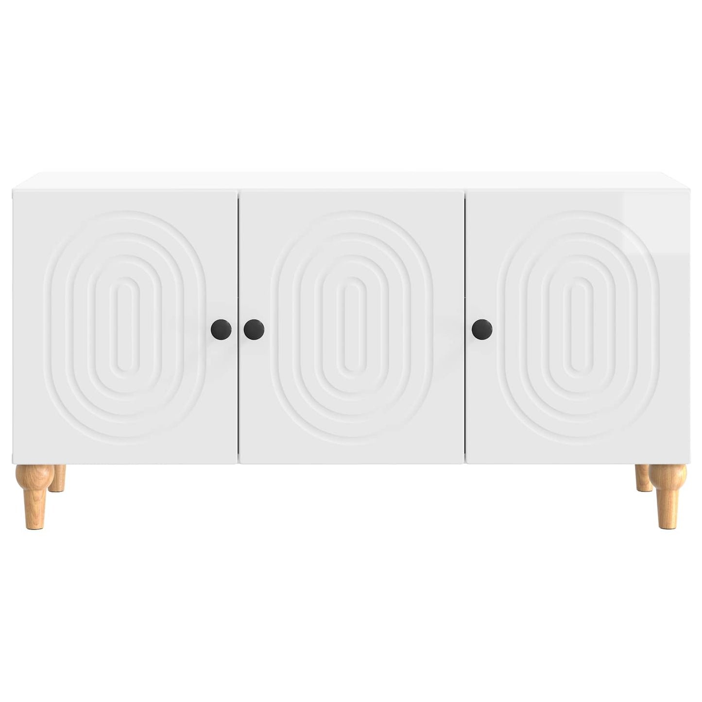 TV szekrény Magasfényű Fehér 99 x 34,5 x 50 cm Szerelt Fa