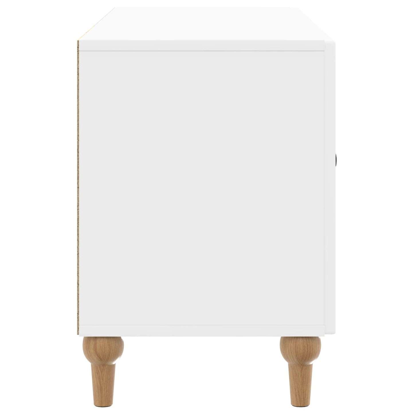 TV szekrény Magasfényű Fehér 99 x 34,5 x 50 cm Szerelt Fa