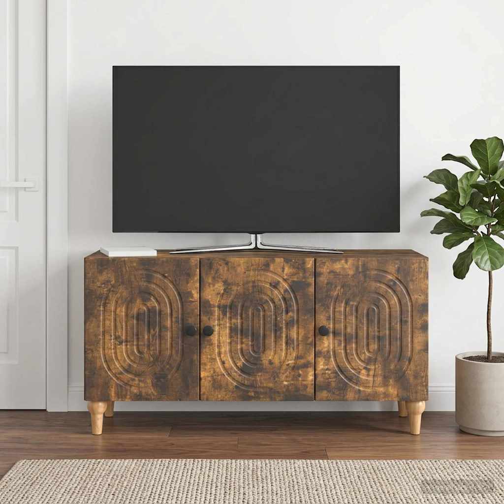 TV szekrény Füstös Tölgy 99 x 34,5 x 50 cm Szerelt Fa