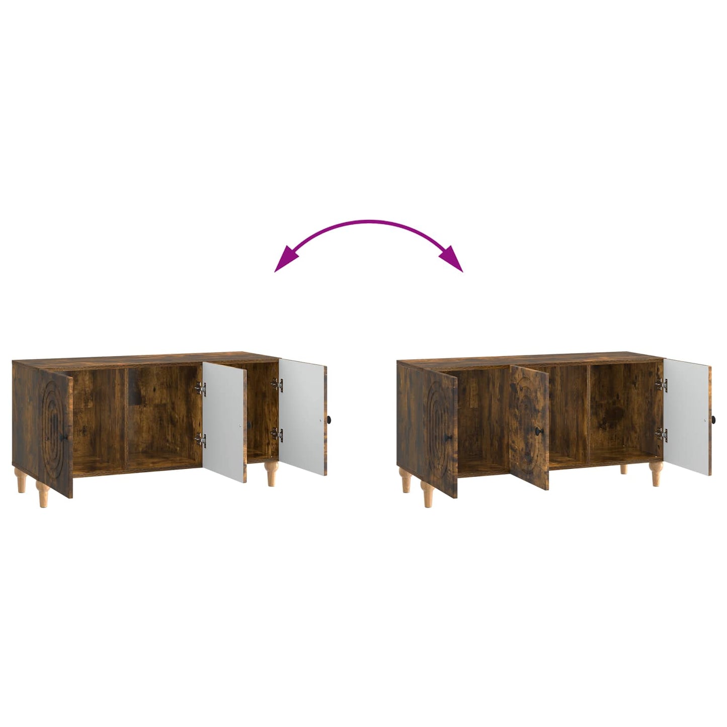 TV szekrény Füstös Tölgy 99 x 34,5 x 50 cm Szerelt Fa