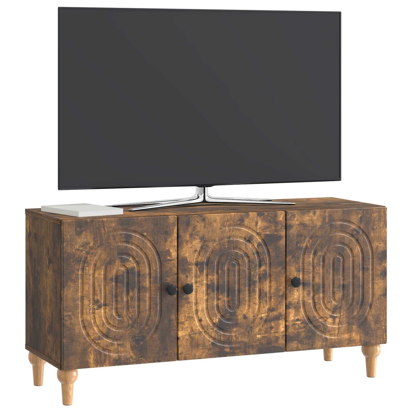 TV szekrény Füstös Tölgy 99 x 34,5 x 50 cm Szerelt Fa