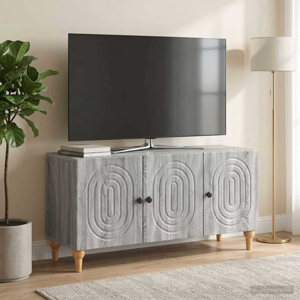 TV szekrény Szürke Sonoma 99 x 34,5 x 50 cm Szerelt Fa