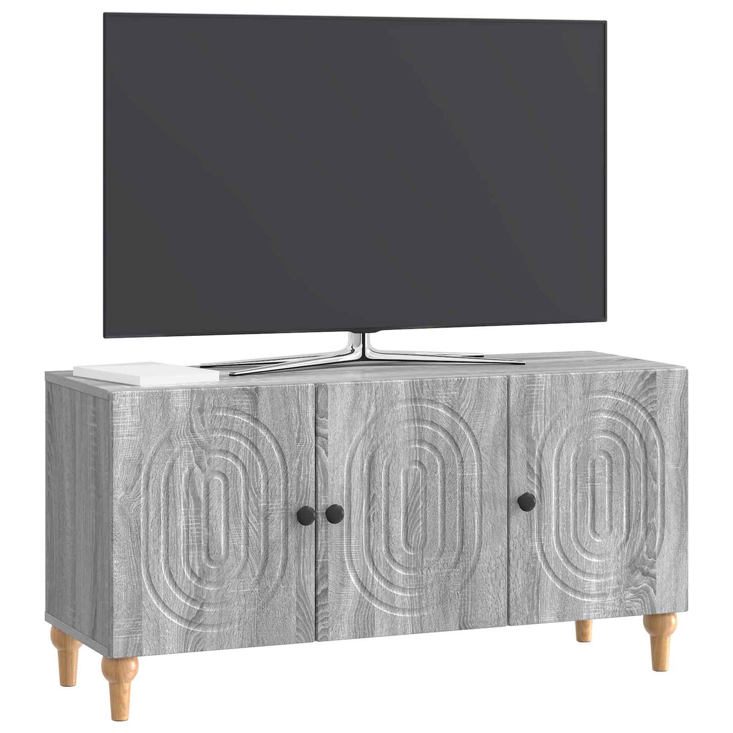 TV szekrény Szürke Sonoma 99 x 34,5 x 50 cm Szerelt Fa