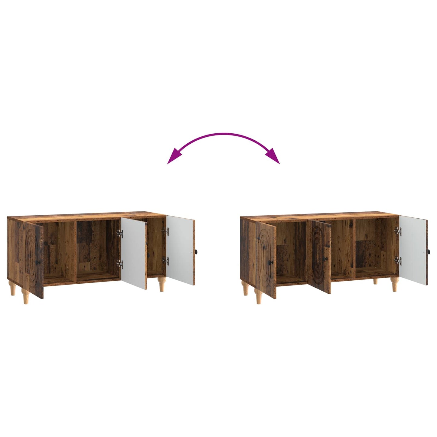 TV szekrény Antik Fa 99 x 34,5 x 50 cm Szerelt Fa