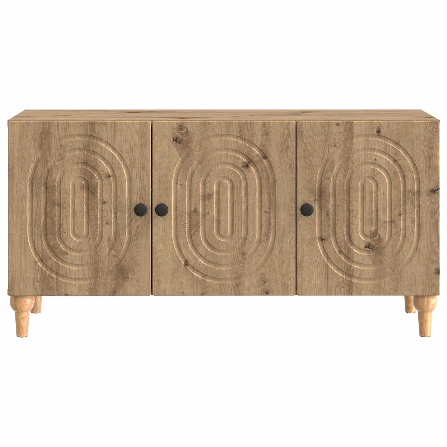 TV szekrény 99 x 34,5 x 50 cm Kézműves Tölgy Szerelt Fa