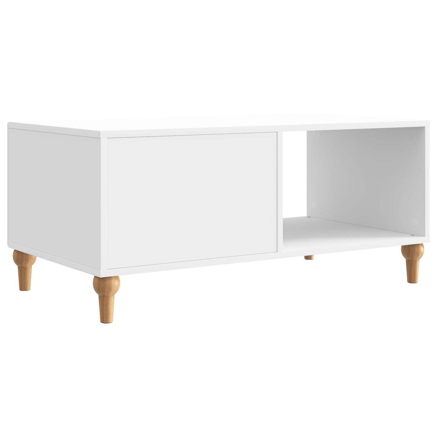 Dohányzóasztal Magasfényű Fehér 90 x 50 x 40 cm Szerelt Fa