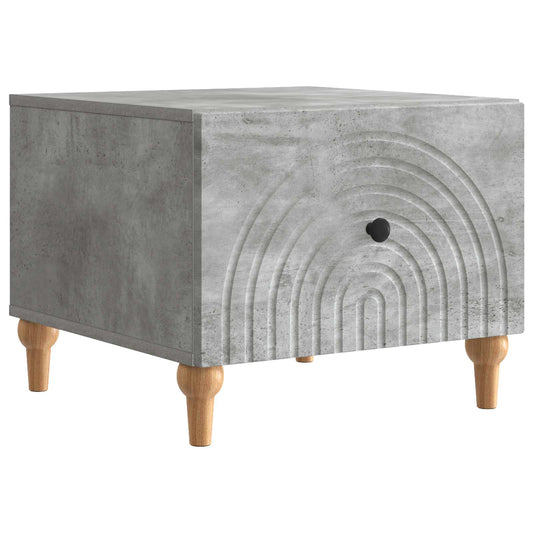 Dohányzóasztal fiókkal Betonszürke 49 x 50 x 40 cm Szerelt Fa