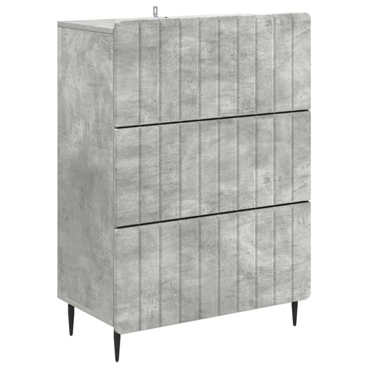 Fiókos szekrény Betonszürke 66 x 34,5 x 92 cm Szerelt Fa