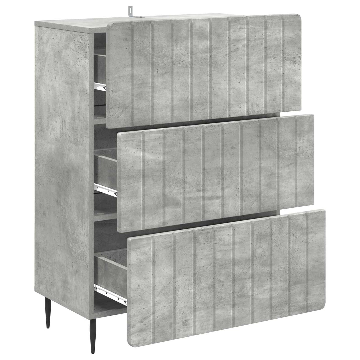 Fiókos szekrény Betonszürke 66 x 34,5 x 92 cm Szerelt Fa