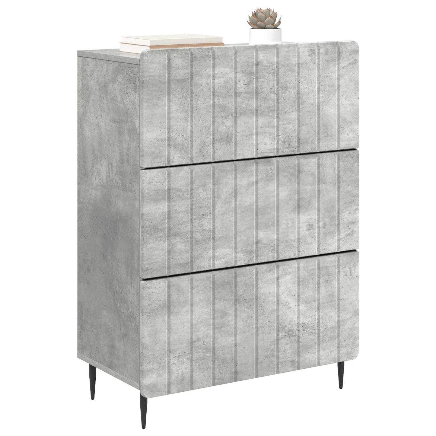 Fiókos szekrény Betonszürke 66 x 34,5 x 92 cm Szerelt Fa