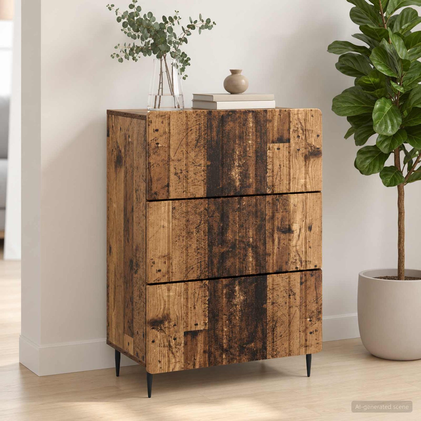 Fiókos szekrény Antik Fa 66 x 34,5 x 92 cm Szerelt Fa