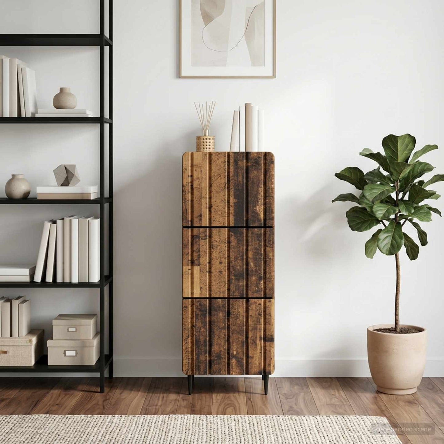 Fiókos szekrény Antik Fa 33 x 34,5 x 92 cm Szerelt Fa