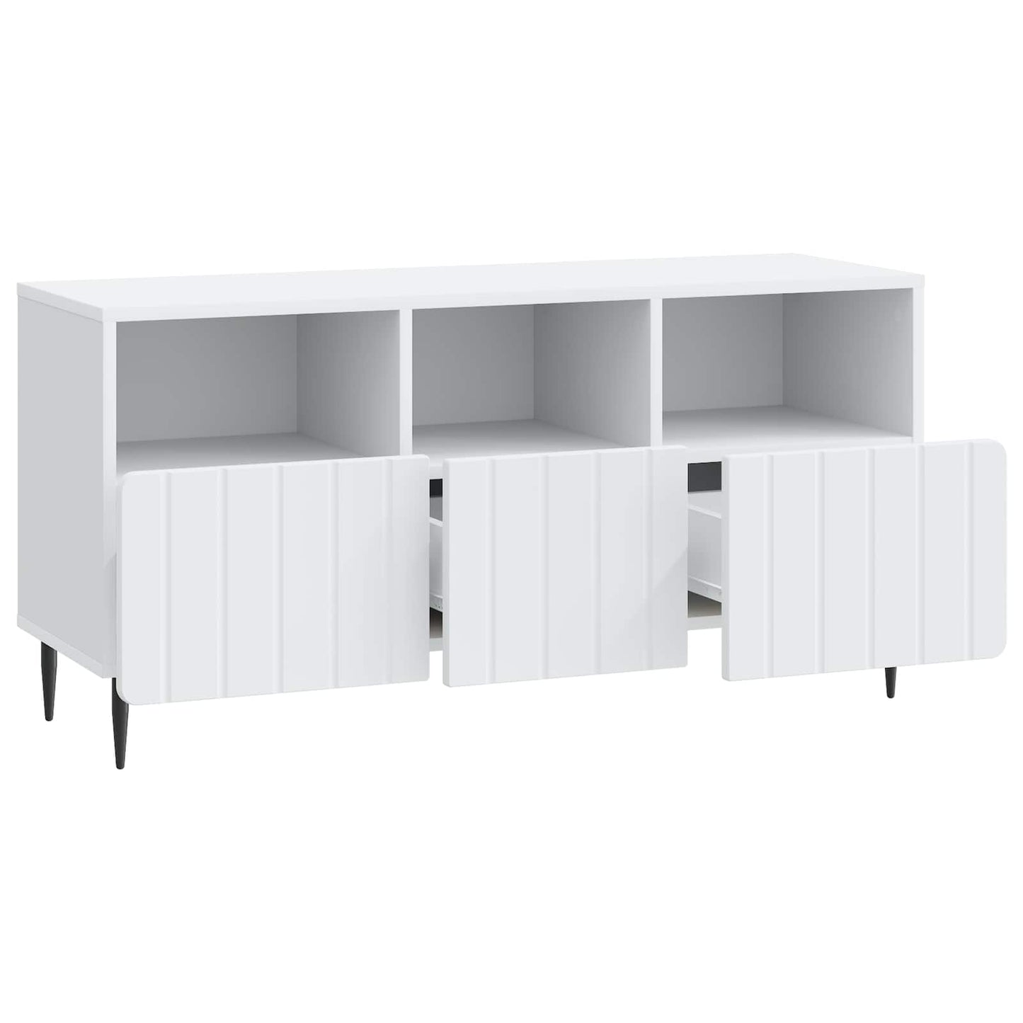 TV szekrény fiókkal Fehér 102 x 34,5 x 50 cm Szerelt Fa
