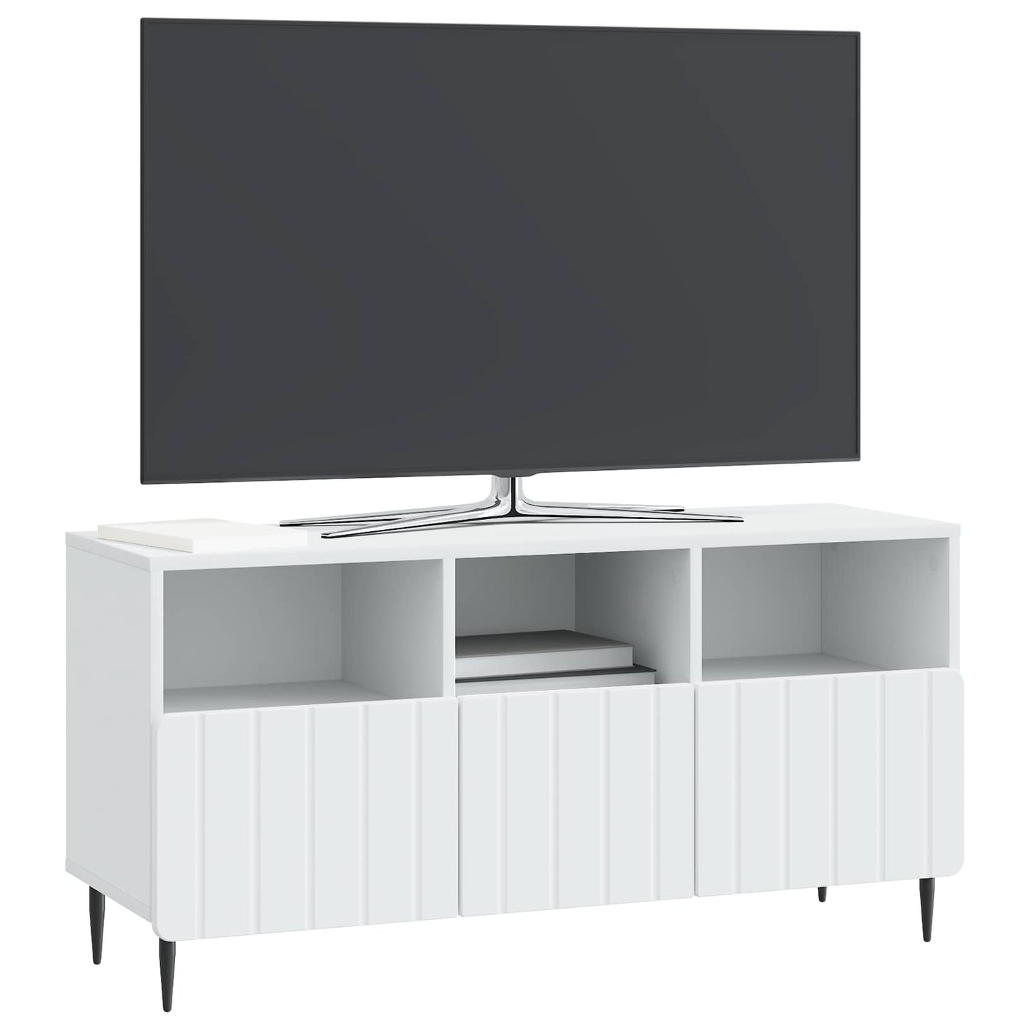TV szekrény fiókkal Fehér 102 x 34,5 x 50 cm Szerelt Fa