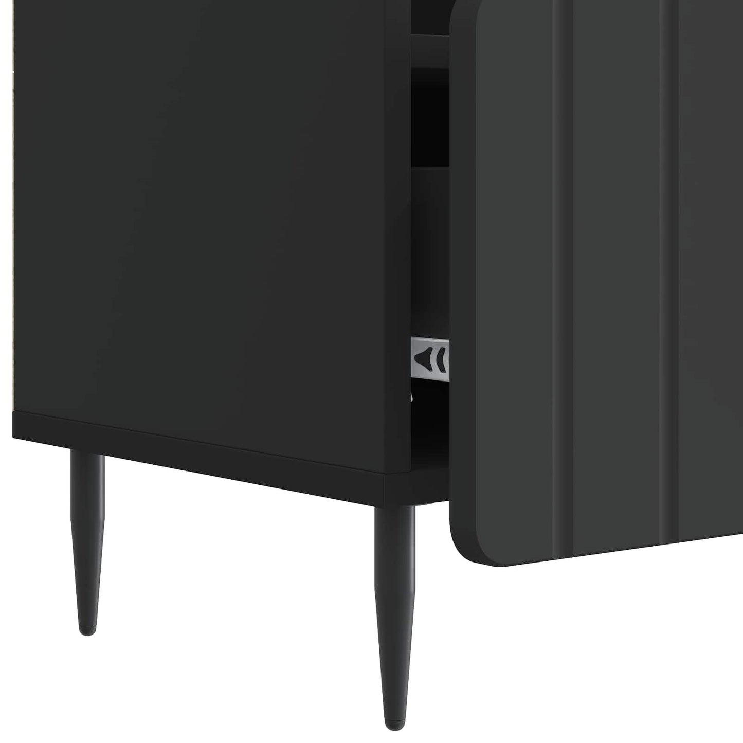 TV szekrény fiókkal Fekete 102 x 34,5 x 50 cm Szerelt Fa