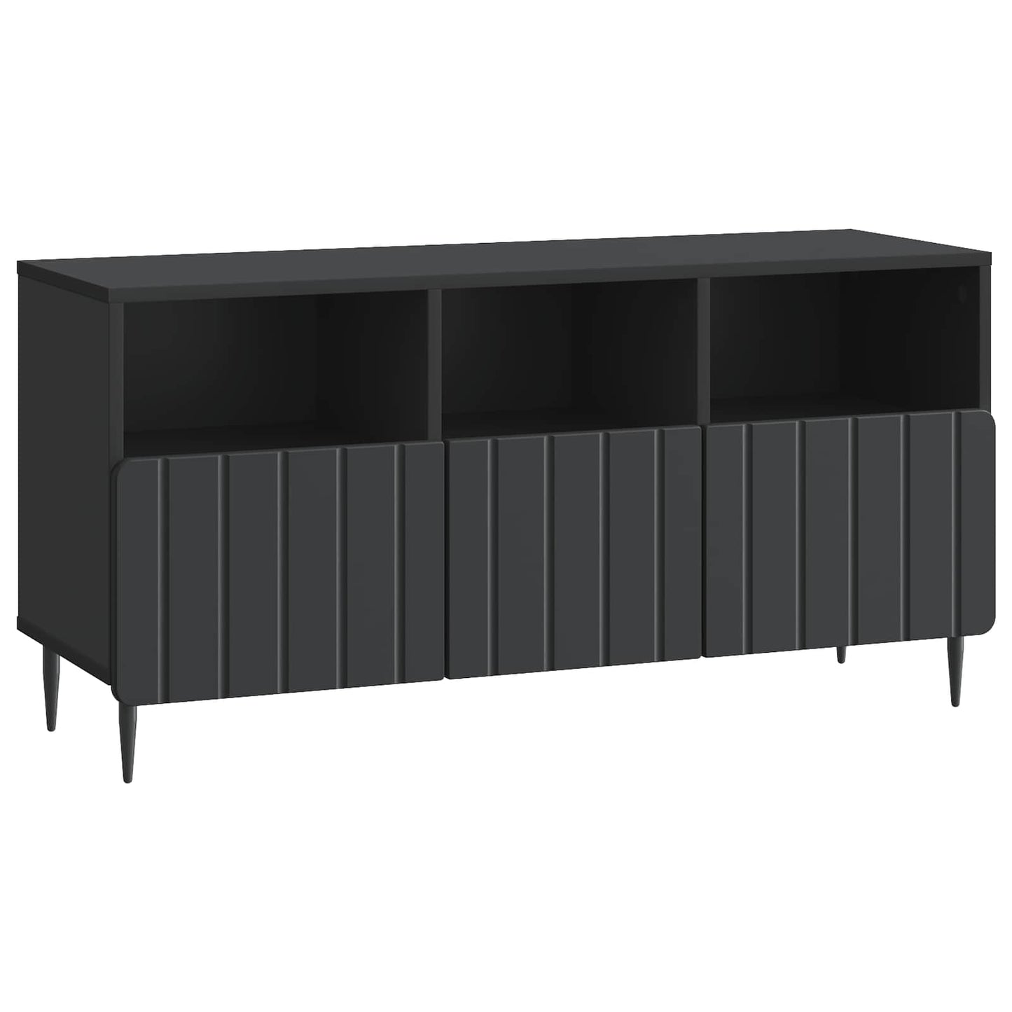 TV szekrény fiókkal Fekete 102 x 34,5 x 50 cm Szerelt Fa