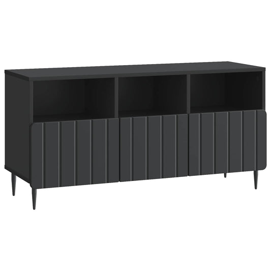 TV szekrény fiókkal Fekete 102 x 34,5 x 50 cm Szerelt Fa