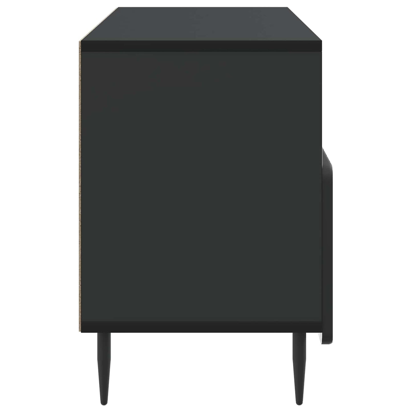 TV szekrény fiókkal Fekete 102 x 34,5 x 50 cm Szerelt Fa