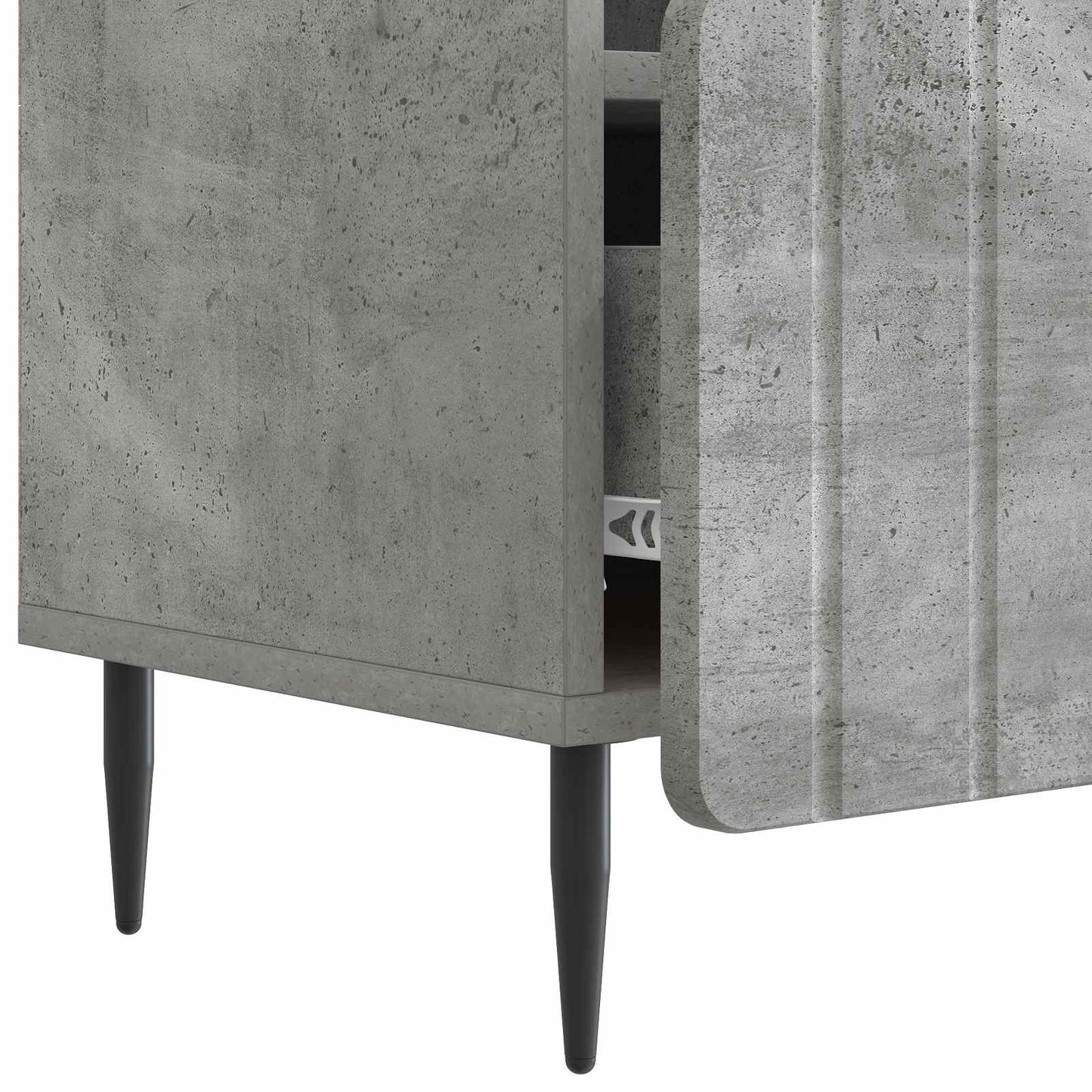 TV szekrény fiókkal Betonszürke 102 x 34,5 x 50 cm Szerelt Fa