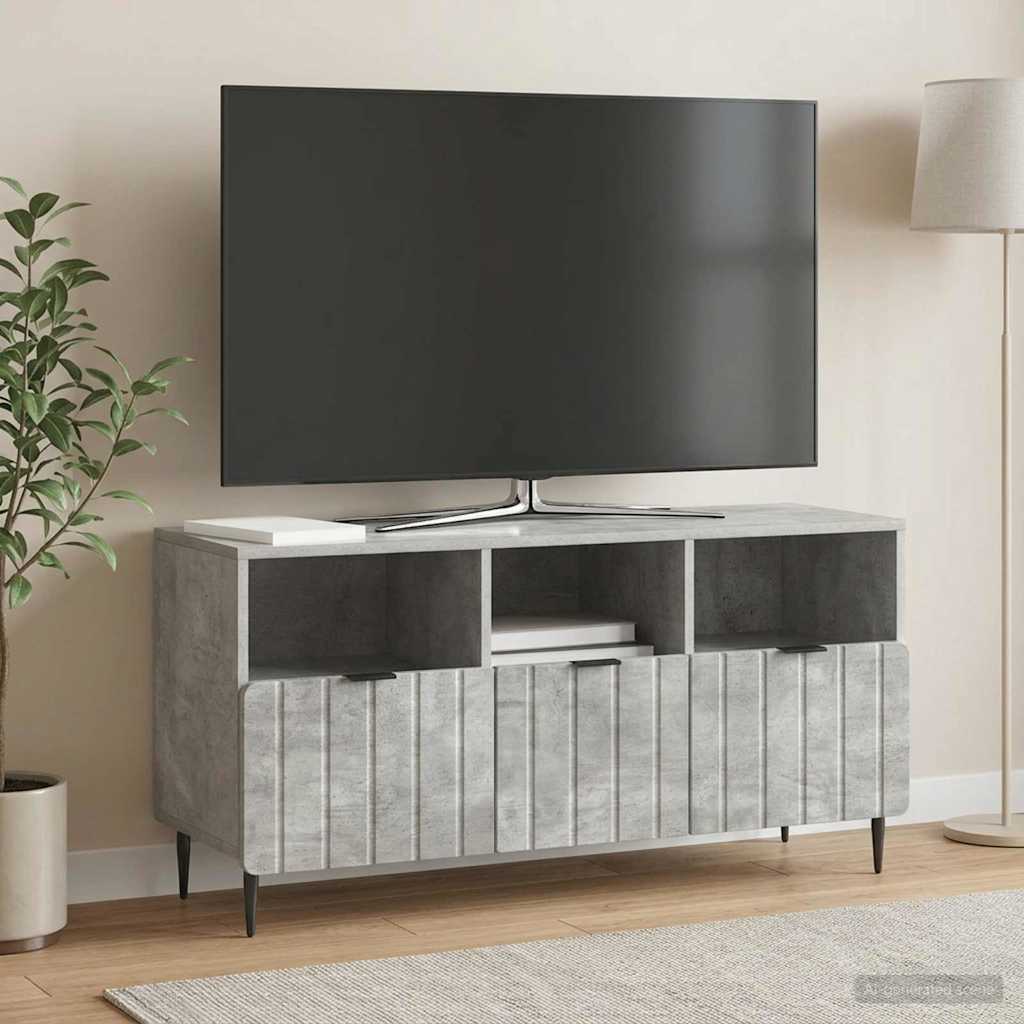 TV szekrény fiókkal Betonszürke 102 x 34,5 x 50 cm Szerelt Fa